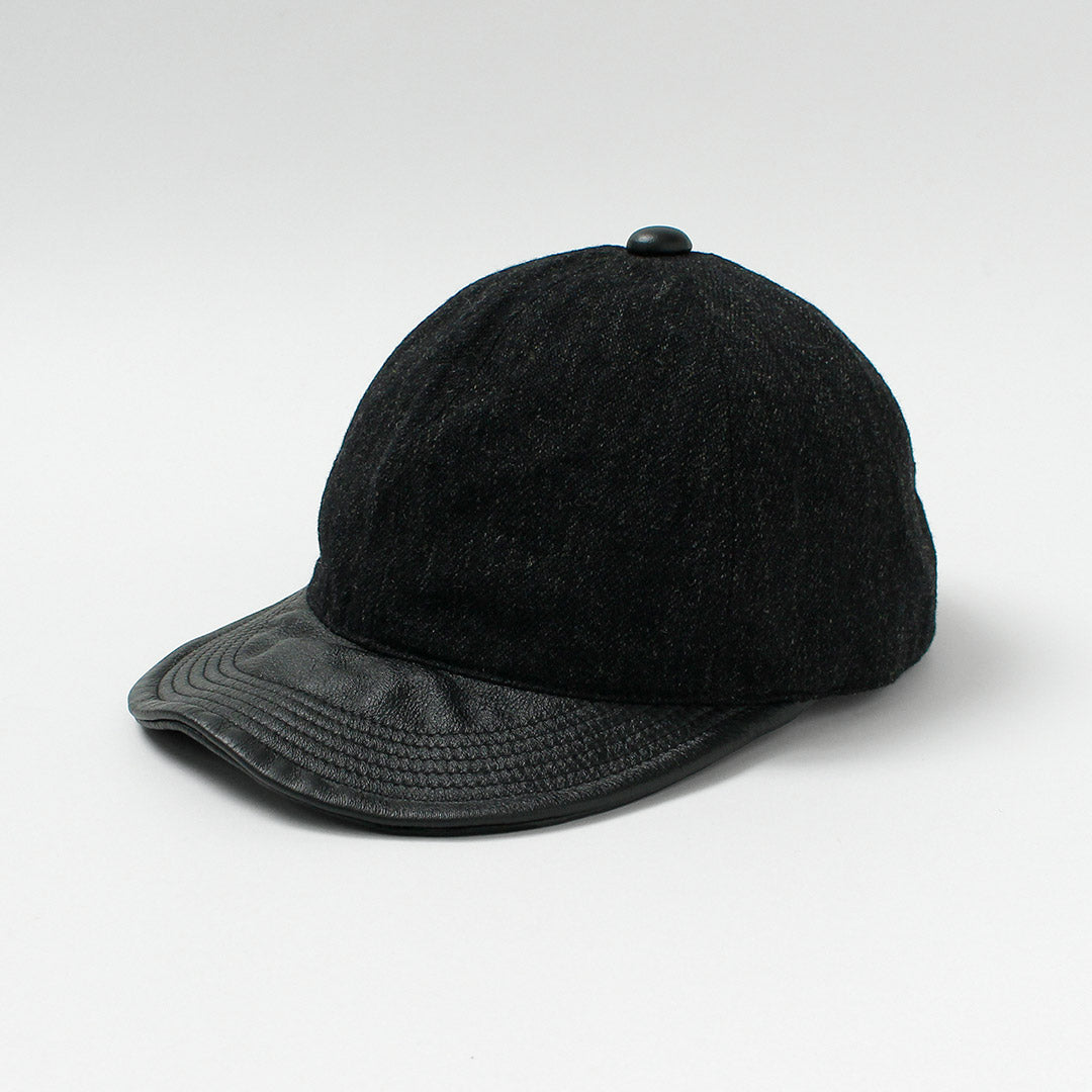 HIGHER / Military Serge x Leather Brim Cap