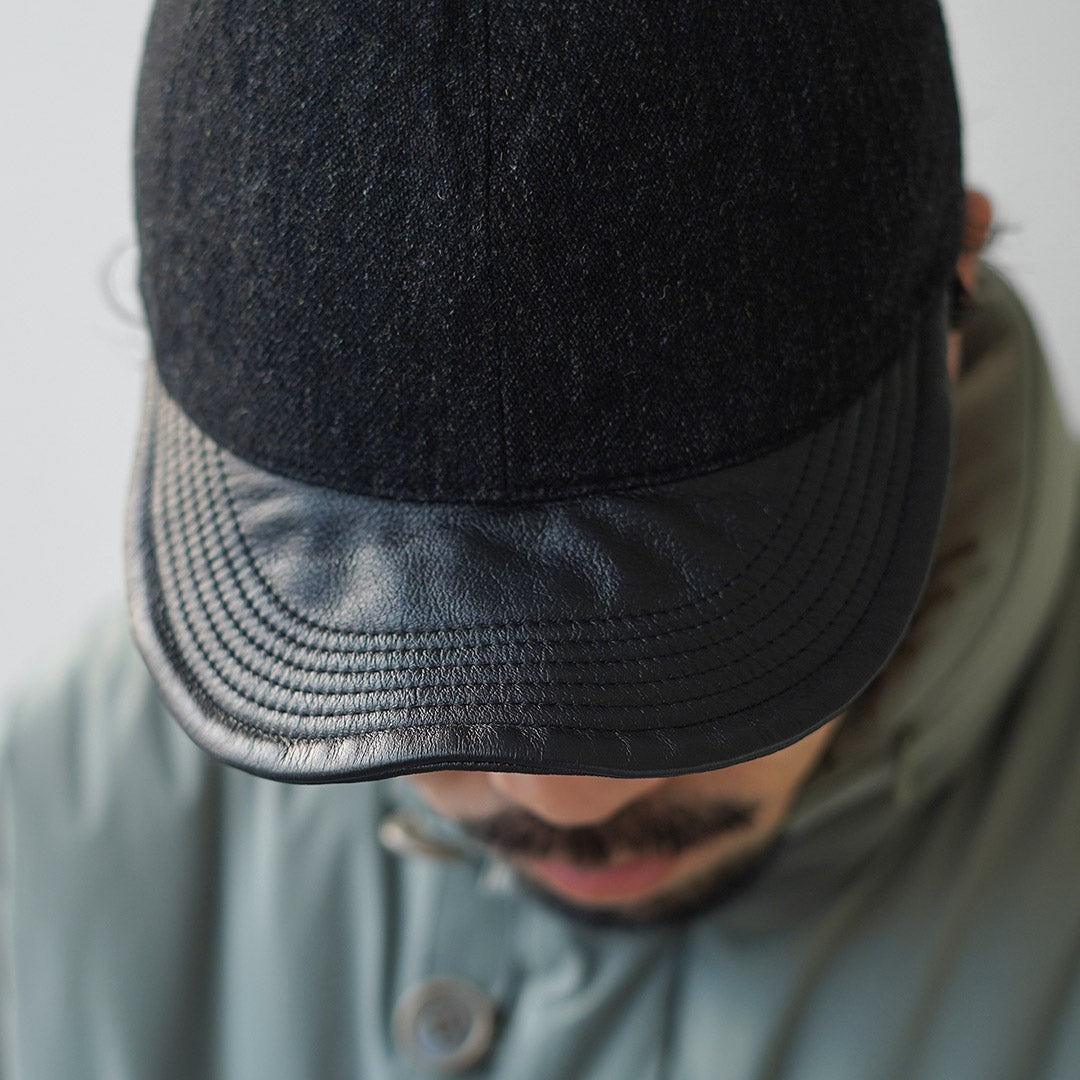 HIGHER / Military Serge x Leather Brim Cap