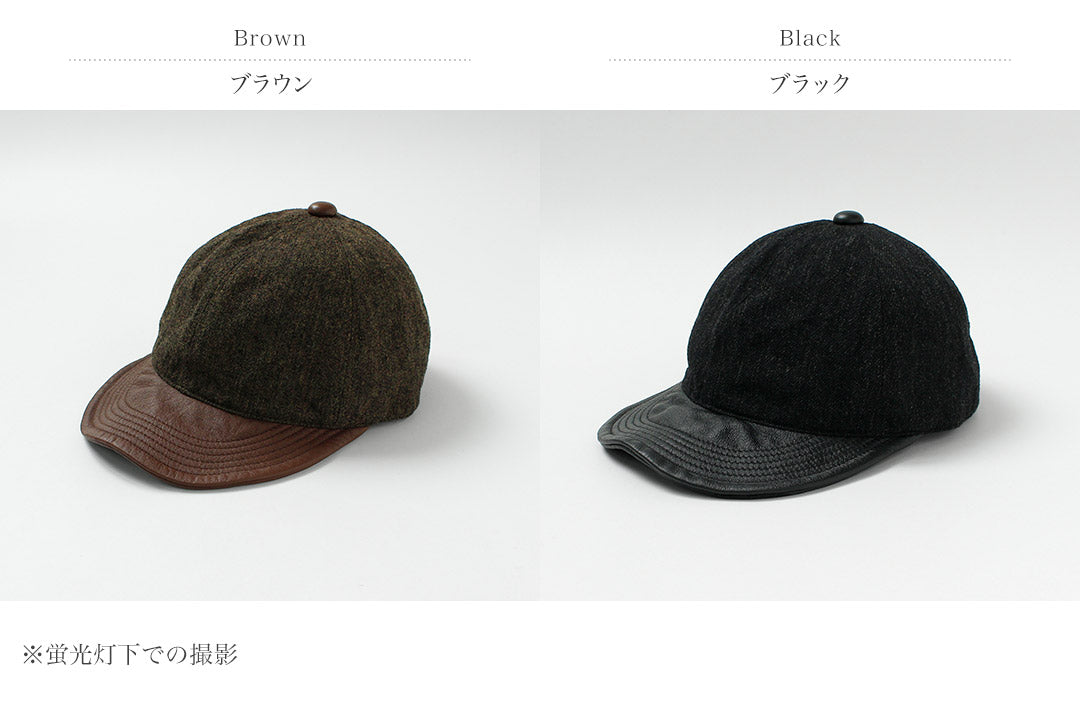 HIGHER / Military Serge x Leather Brim Cap