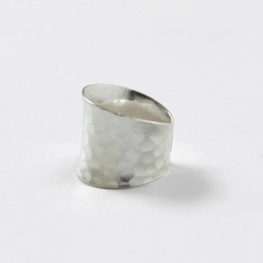 phaduA / Karen Silver Hammered Eyes Ring
