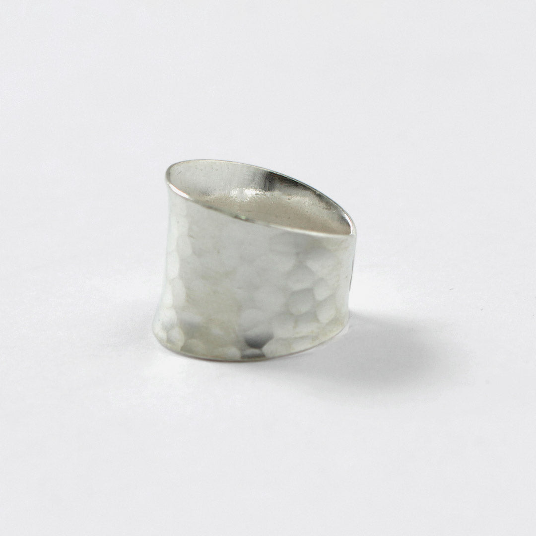phaduA / Karen Silver Hammered Eyes Ring