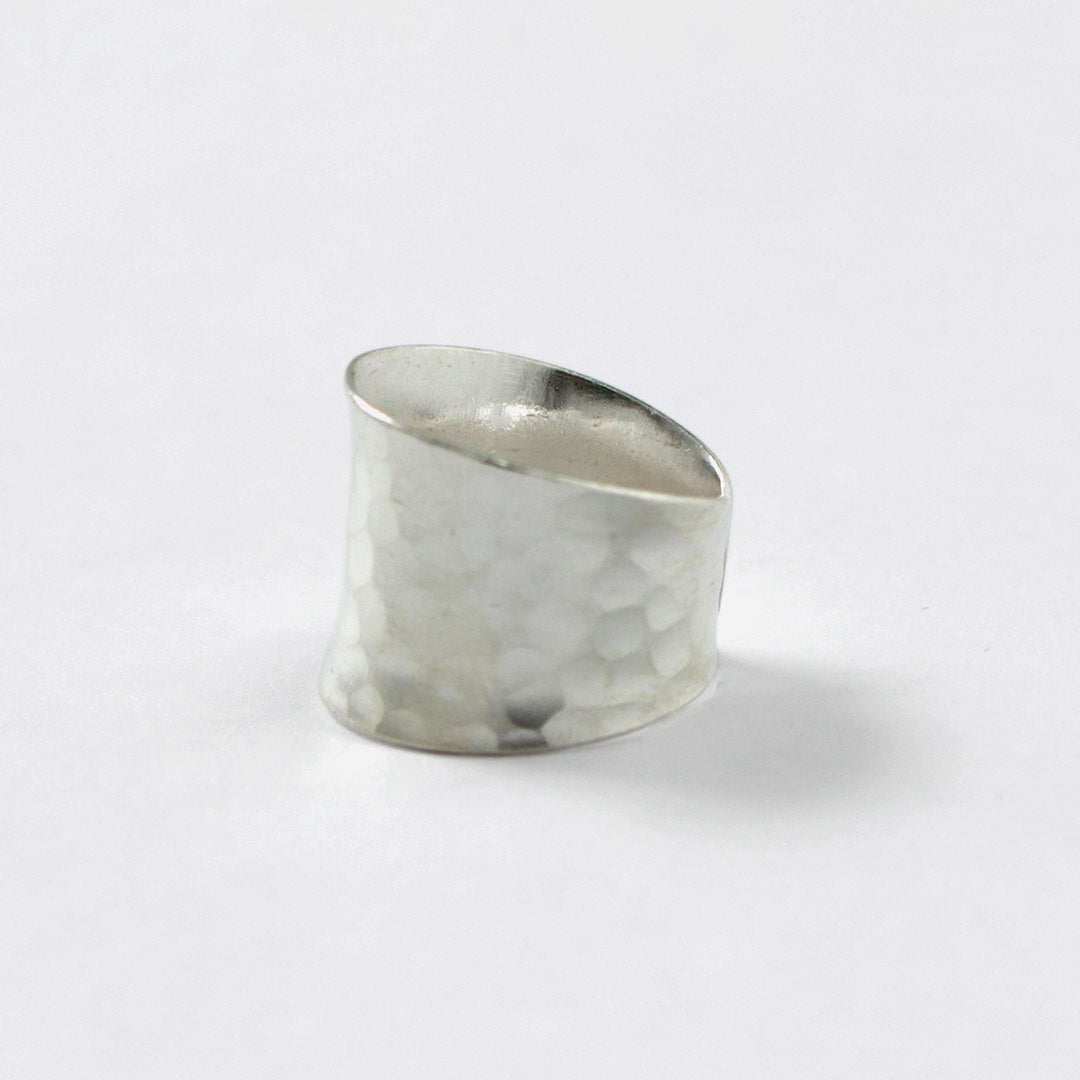phaduA / Karen Silver Hammered Eyes Ring