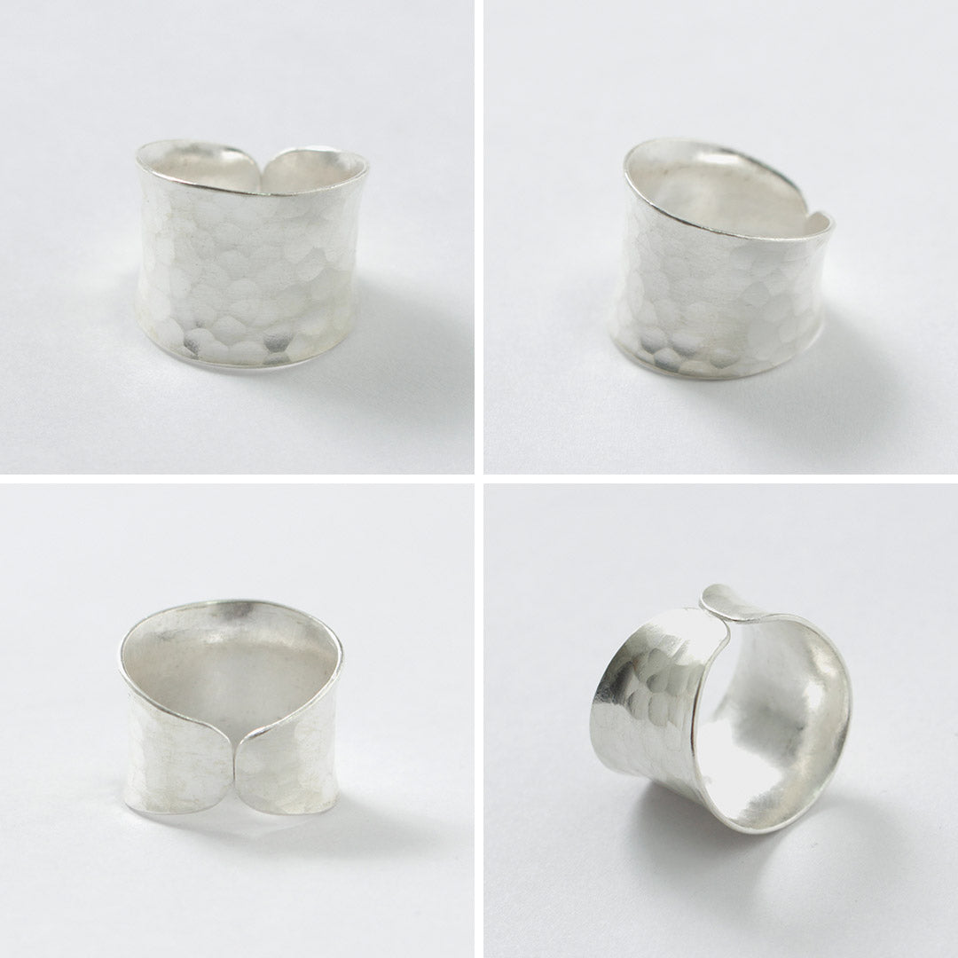 phaduA / Karen Silver Hammered Eyes Ring