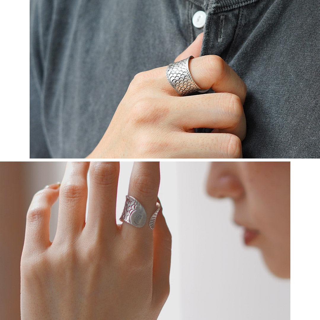 phaduA / Karen Silver Fish Ring