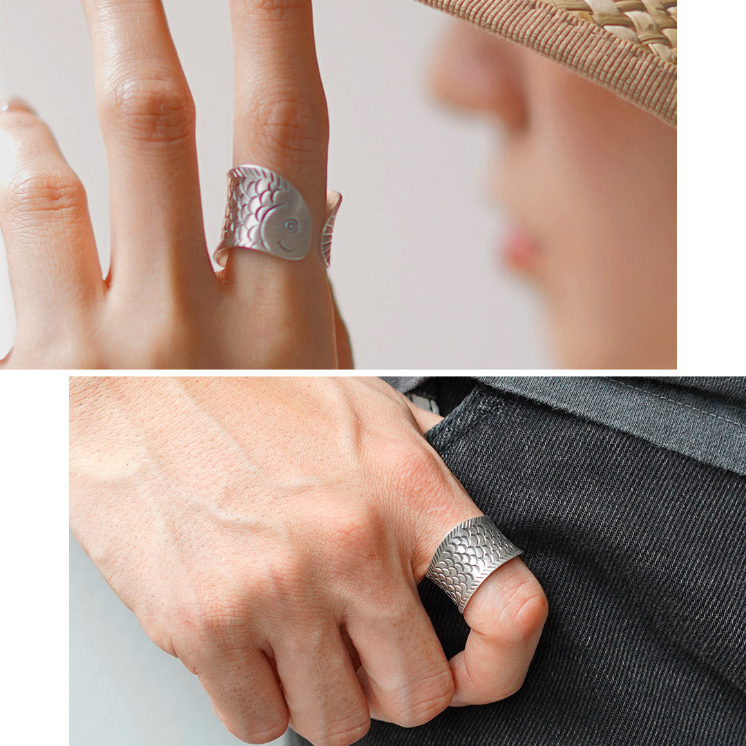 phaduA / Karen Silver Fish Ring