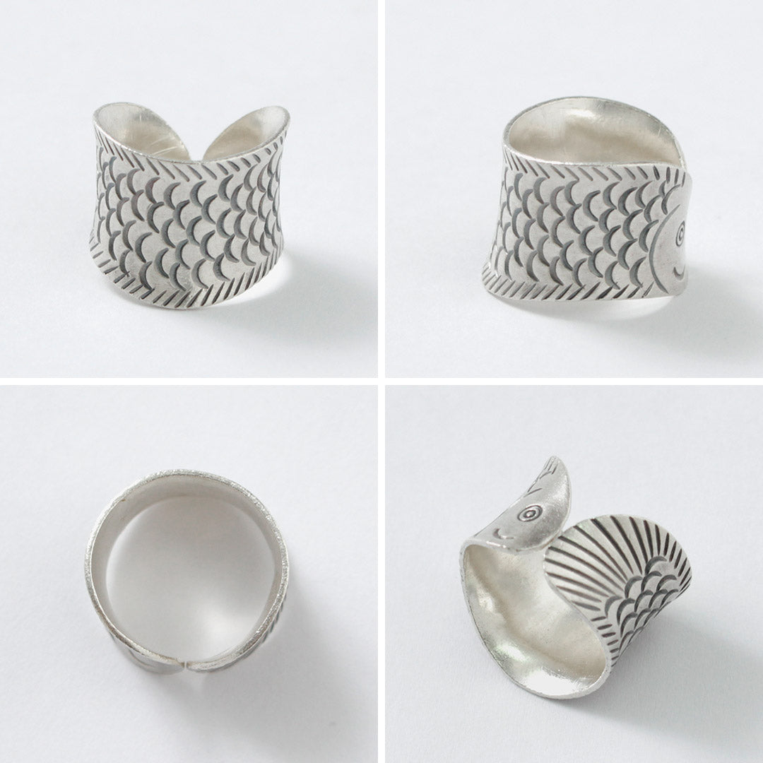 phaduA / Karen Silver Fish Ring