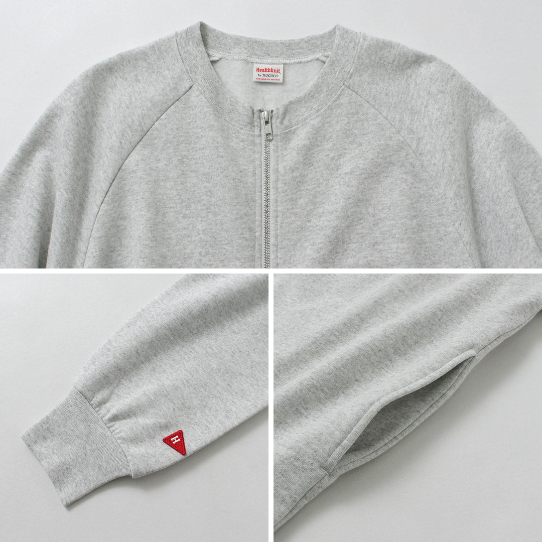HEALTHKNIT / Classic Sweat Crew Zip Cardigan