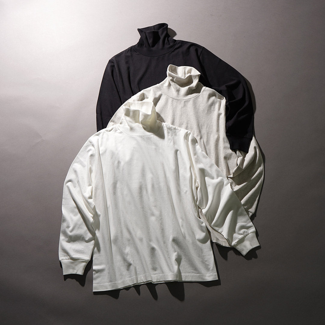 HEALTHKNIT / US Cotton Long Sleeve Turtleneck T-Shirt