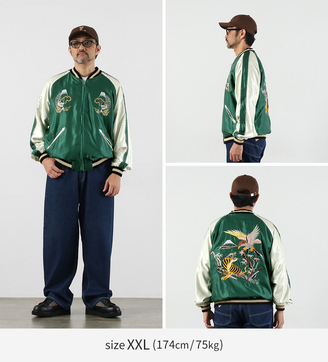 TAILOR TOYO / Satin Embroidered Souvenir Jacket