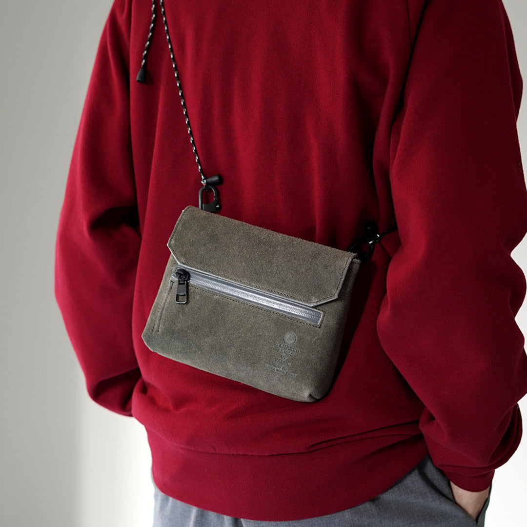 AS2OV / Water-repellent Suede Sacoche Wallet