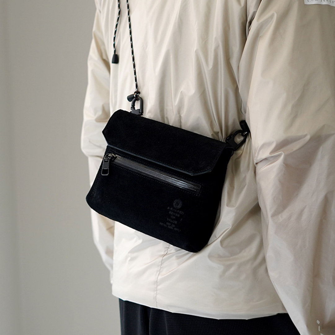 AS2OV / Water-repellent Suede Sacoche Wallet