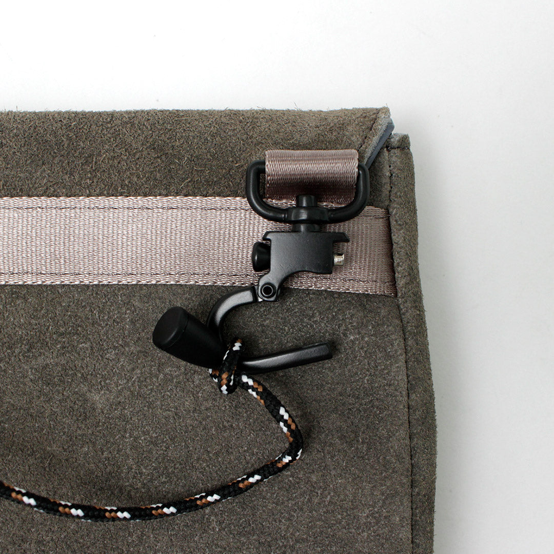 AS2OV / Water-repellent Suede Sacoche Wallet