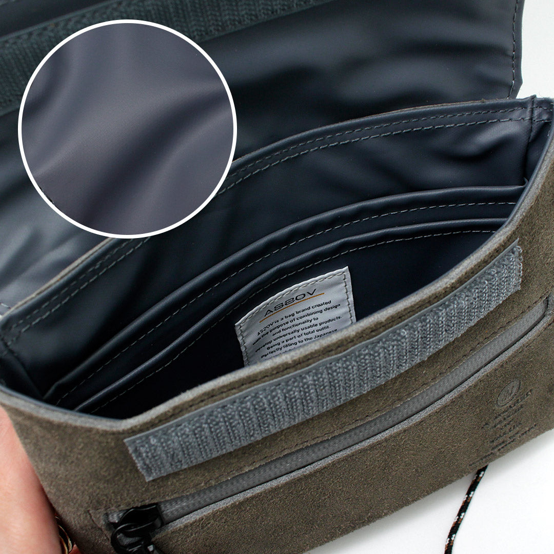 AS2OV / Water-repellent Suede Sacoche Wallet