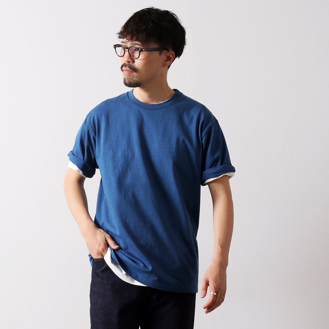 CRC × INDIGO CLASSIC Indigo-Dyed Tubular S/S T-Shirt