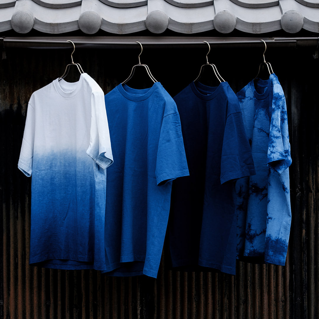 CRC × INDIGO CLASSIC Indigo-Dyed Tubular S/S T-Shirt