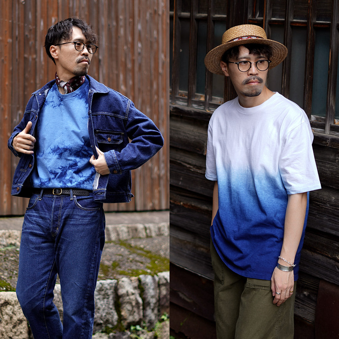CRC × INDIGO CLASSIC Indigo-Dyed Tubular S/S T-Shirt