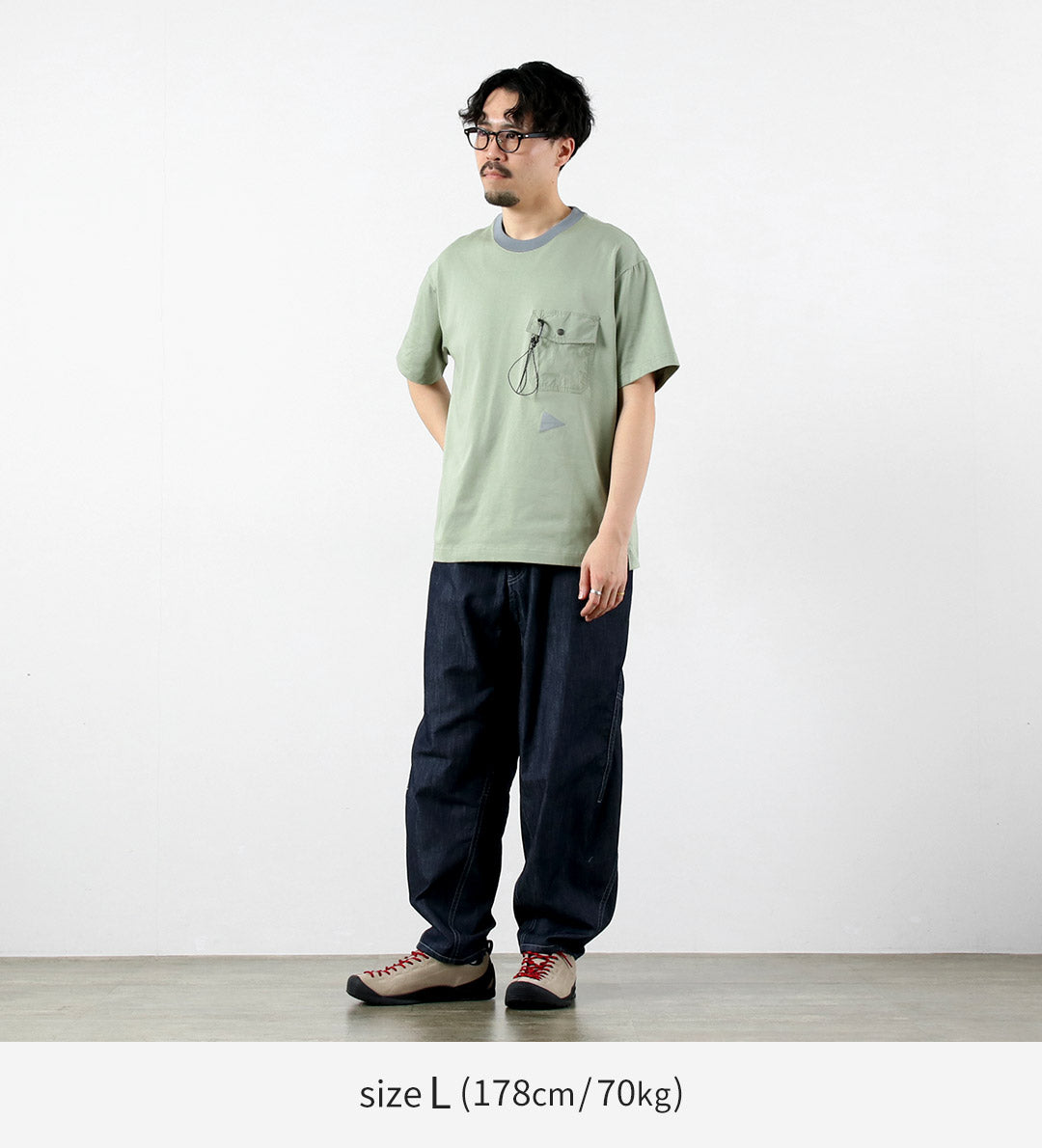 AND WANDER / Pantalón ancho Dry Easy Denim