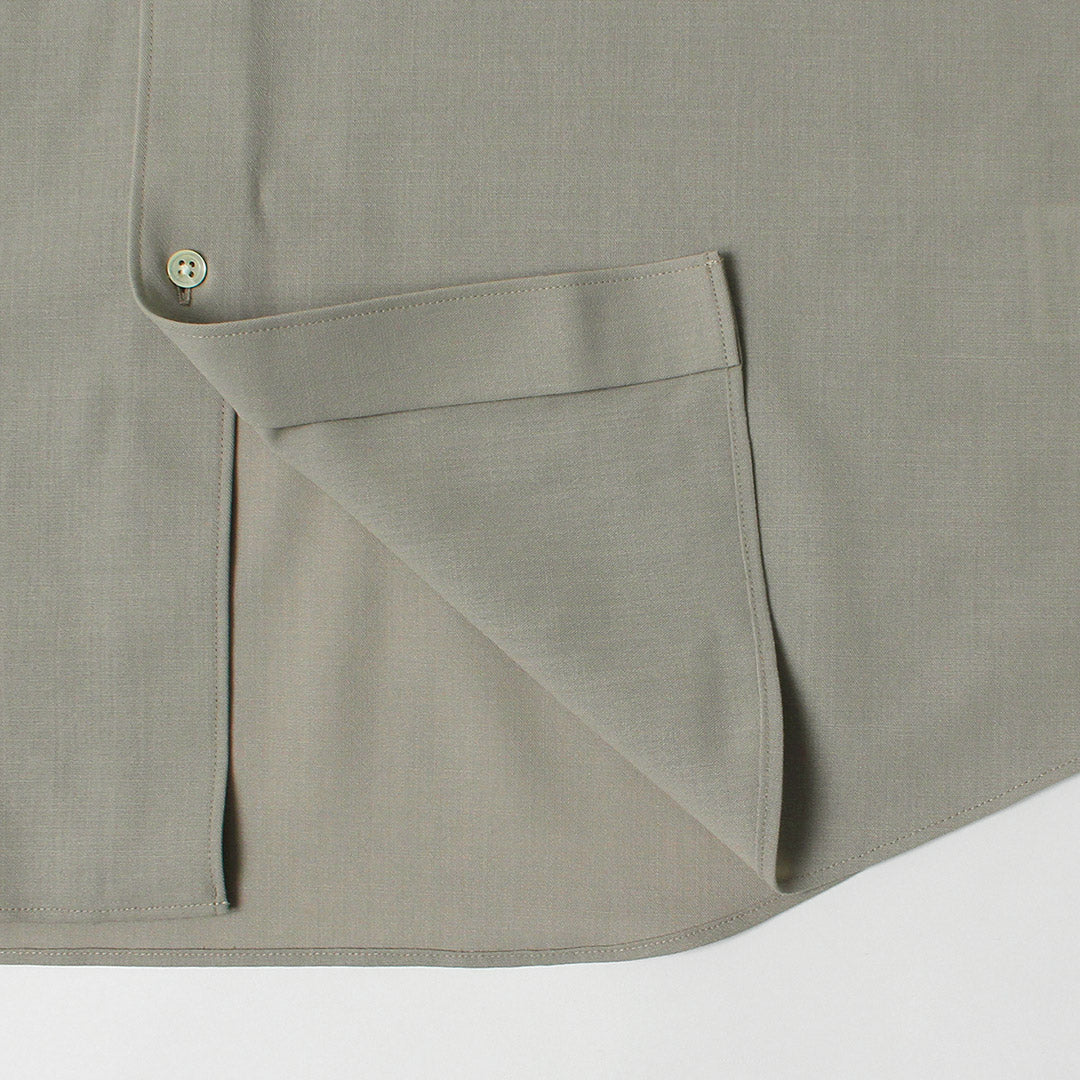 GOLDWIN / Chemise décontractée en laine à haute torsion – Tissu Bishu