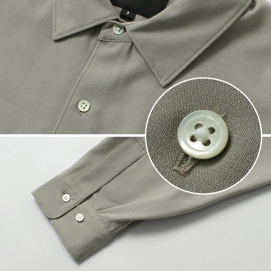 GOLDWIN / Chemise décontractée en laine à haute torsion – Tissu Bishu