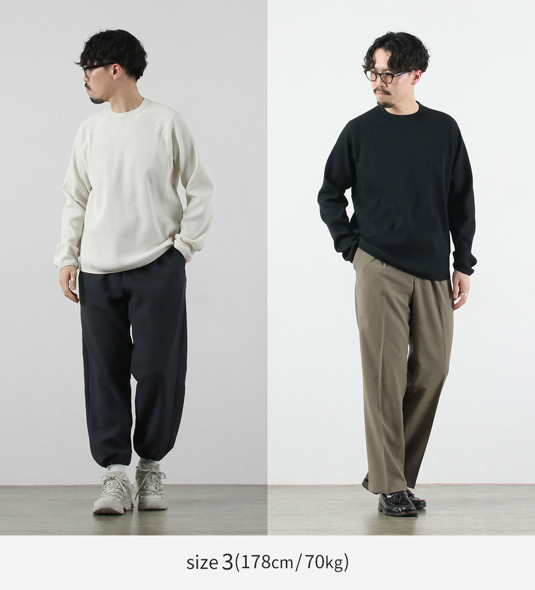 GOLDWIN / 와플 라이트 긴팔 티셔츠