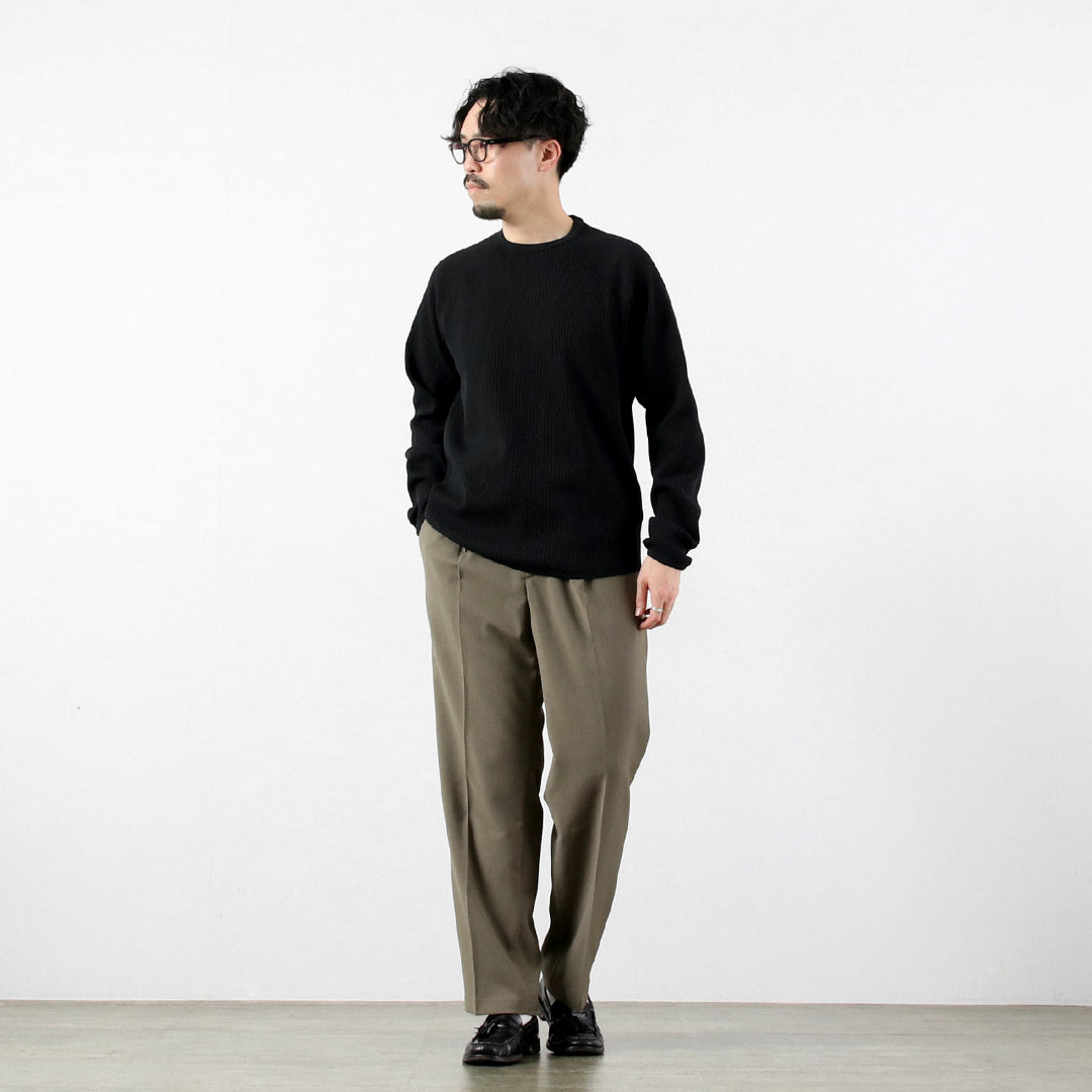 GOLDWIN / Pantalón recto de una sola vuelta en sarga elástica seca reciclada