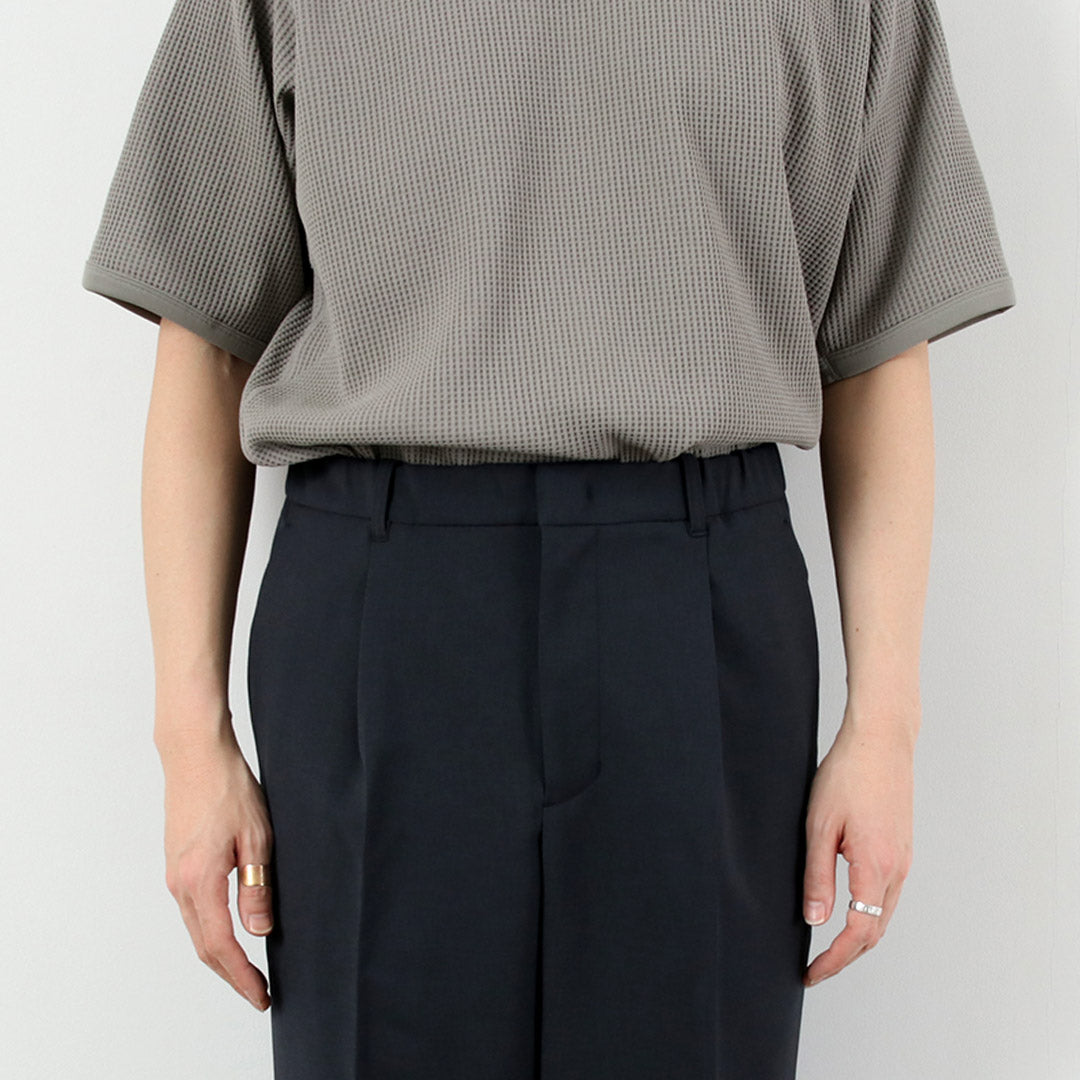 GOLDWIN / Pantalón recto de una sola vuelta en sarga elástica seca reciclada