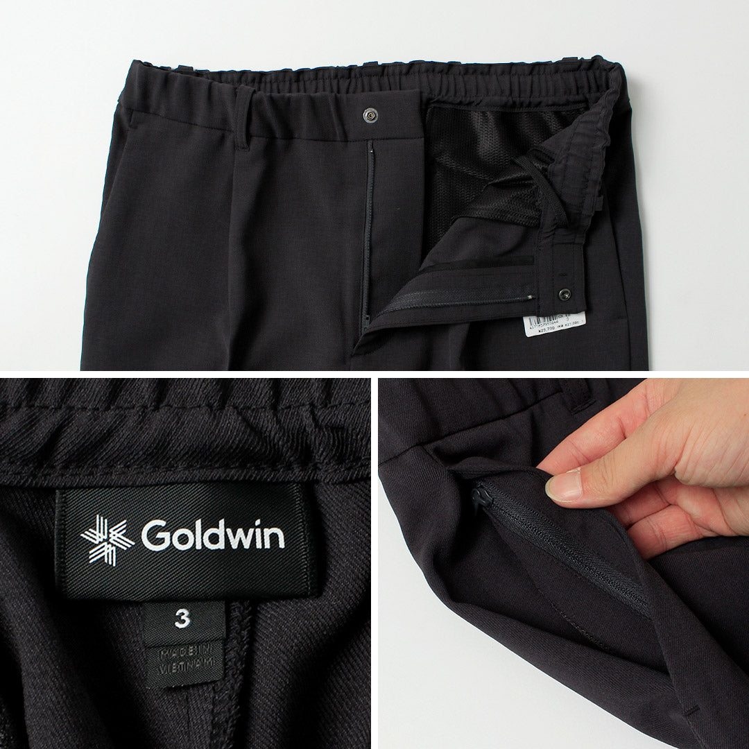 GOLDWIN / Pantalón recto de una sola vuelta en sarga elástica seca reciclada