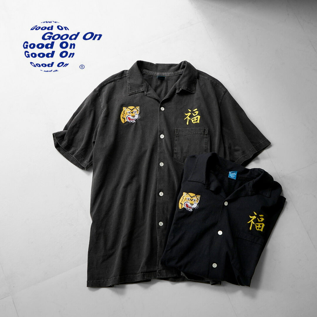 GOOD ON / Torafuku Embroidery Open Collar Shirt