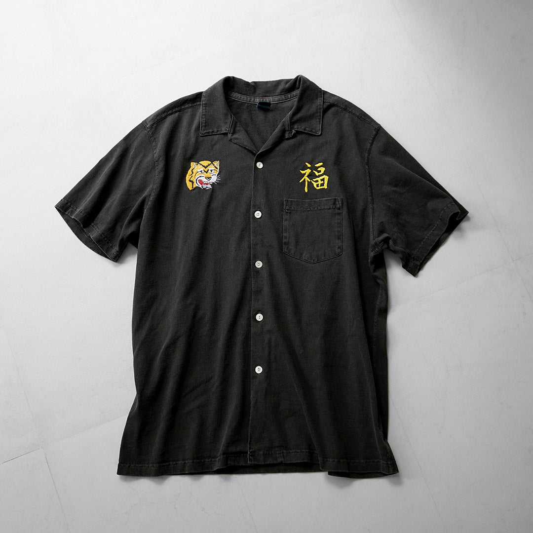 GOOD ON / Torafuku Embroidery Open Collar Shirt
