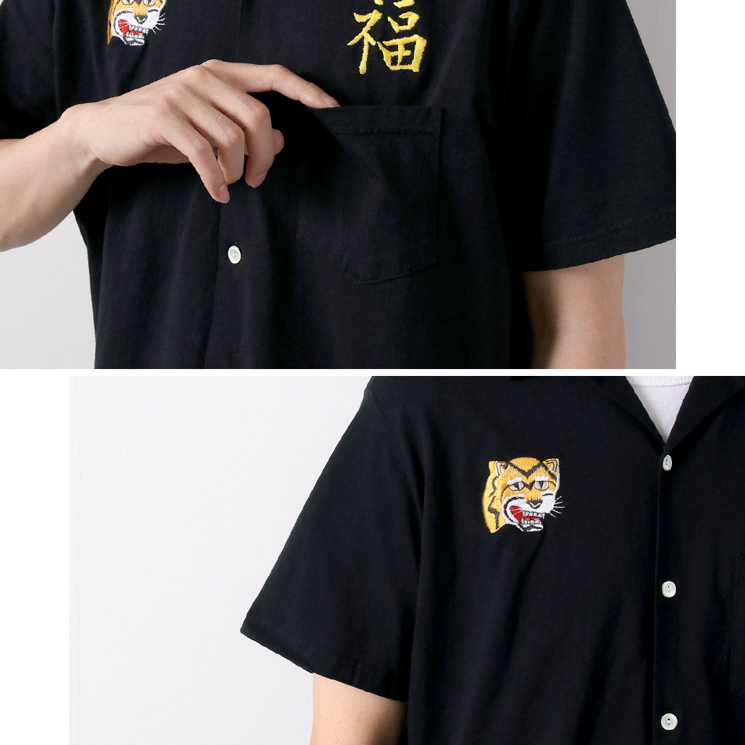 GOOD ON / Torafuku Embroidery Open Collar Shirt