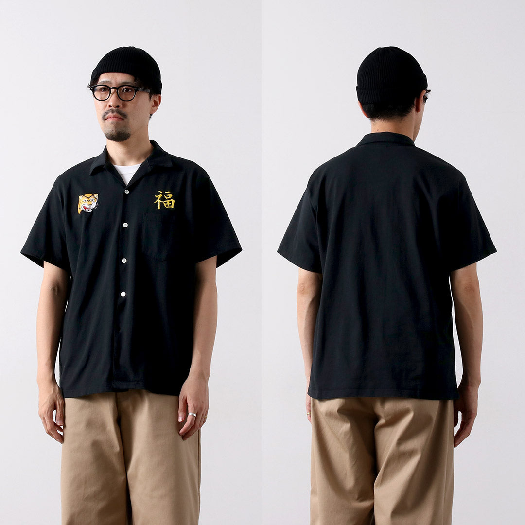 GOOD ON / Torafuku Embroidery Open Collar Shirt