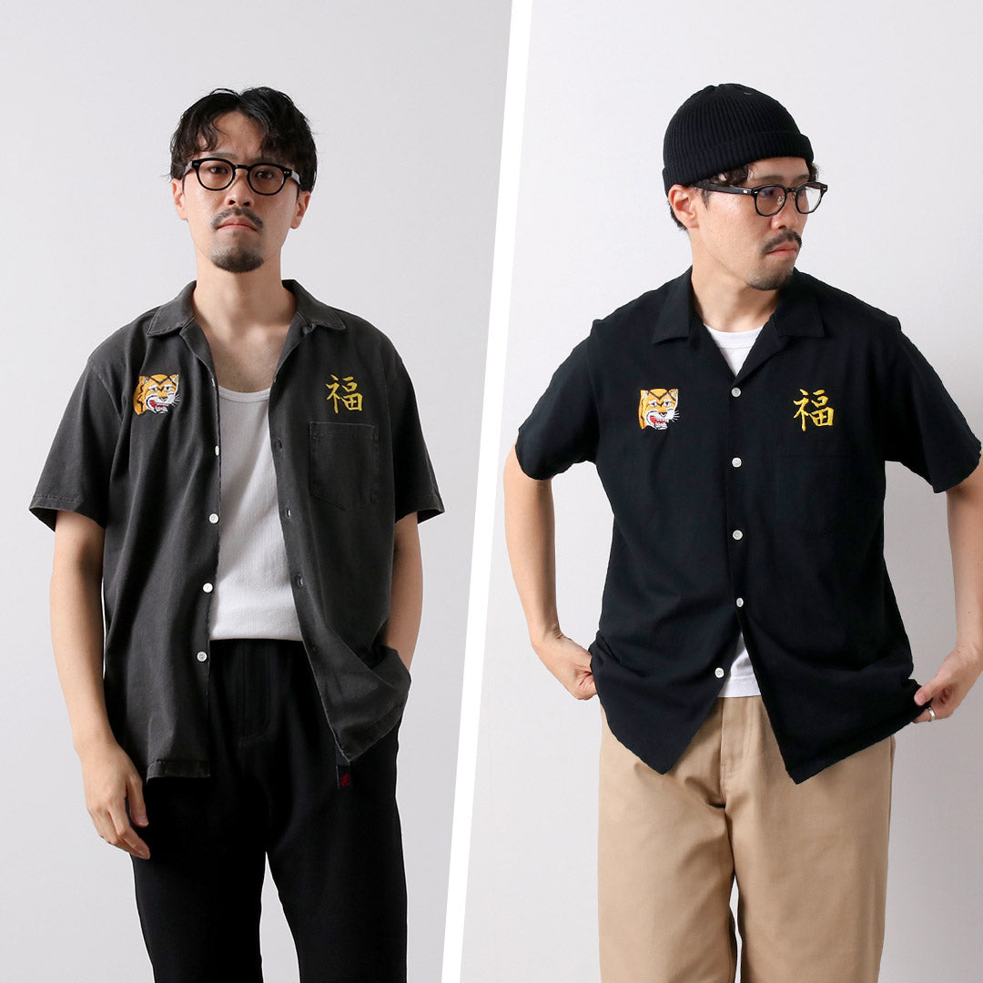 GOOD ON / Torafuku Embroidery Open Collar Shirt