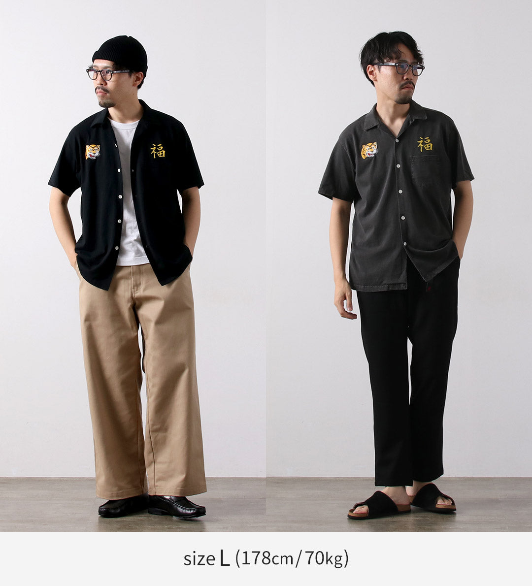 GOOD ON / Torafuku Embroidery Open Collar Shirt