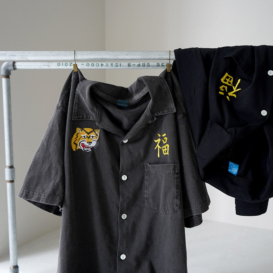 GOOD ON / Torafuku Embroidery Open Collar Shirt