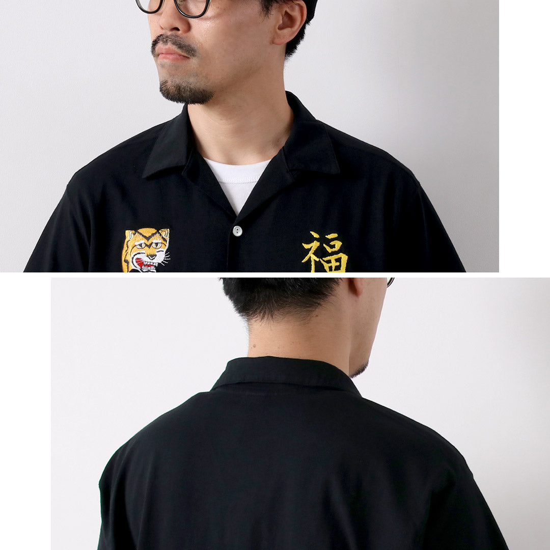 GOOD ON / Torafuku Embroidery Open Collar Shirt