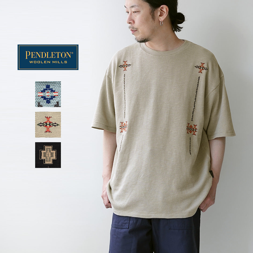 PENDLETON / Oni Kanoko T-shirt brodé