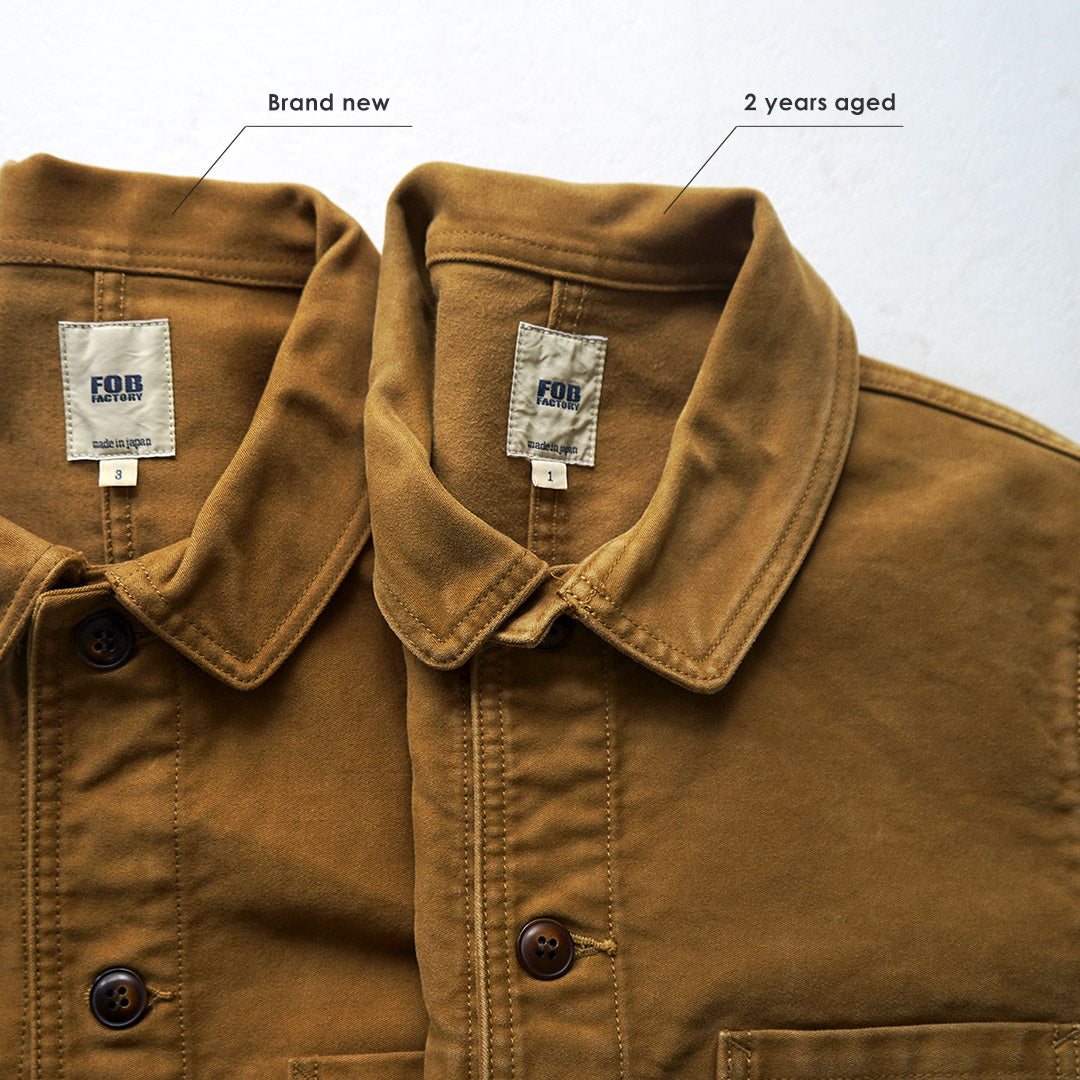 FOB FACTORY / FRC008 鼹鼠皮短款骑行夹克