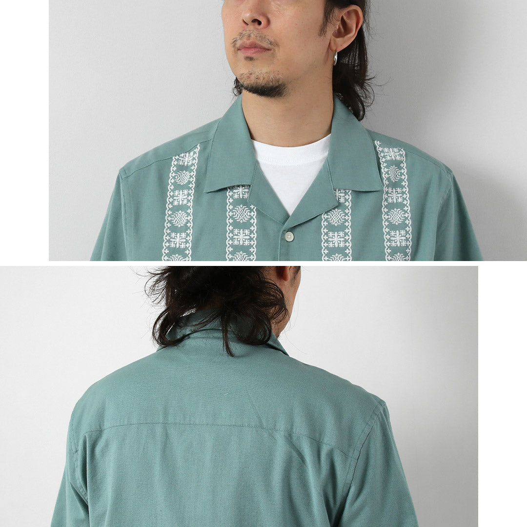 WAX LONDON / Didcot Short Sleeve Shirt - Placement Border