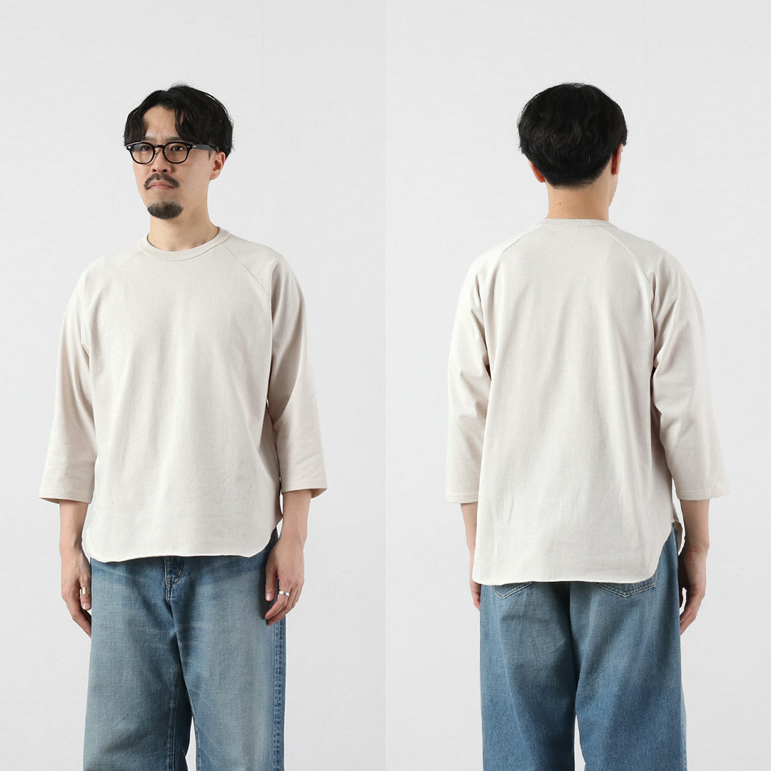 HEALTHKNIT / RAG Collaboration 3/4 Sleeve Open-End Dry Jersey Raglan Crewneck T-Shirt