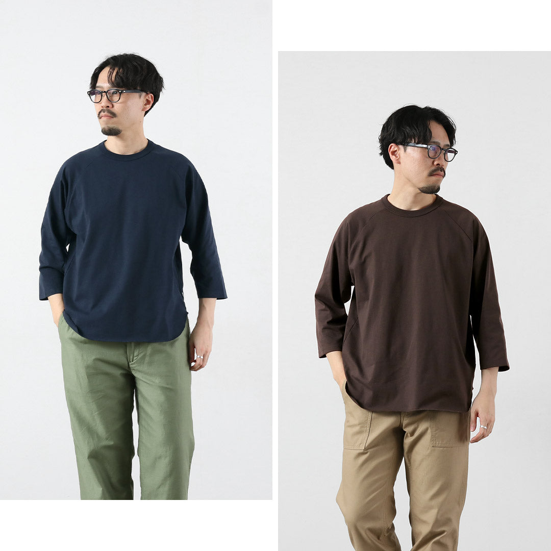 HEALTHKNIT / RAG Collaboration 3/4 Sleeve Open-End Dry Jersey Raglan Crewneck T-Shirt