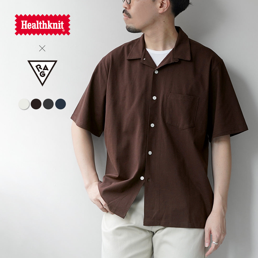 HEALTHKNIT / RAG Collaboration Short Sleeve Open-End Dry Jersey Open Collar Shirt