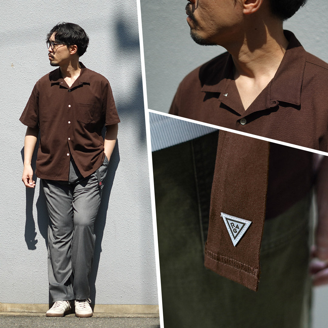 HEALTHKNIT / RAG Collaboration Short Sleeve Open-End Dry Jersey Open Collar Shirt