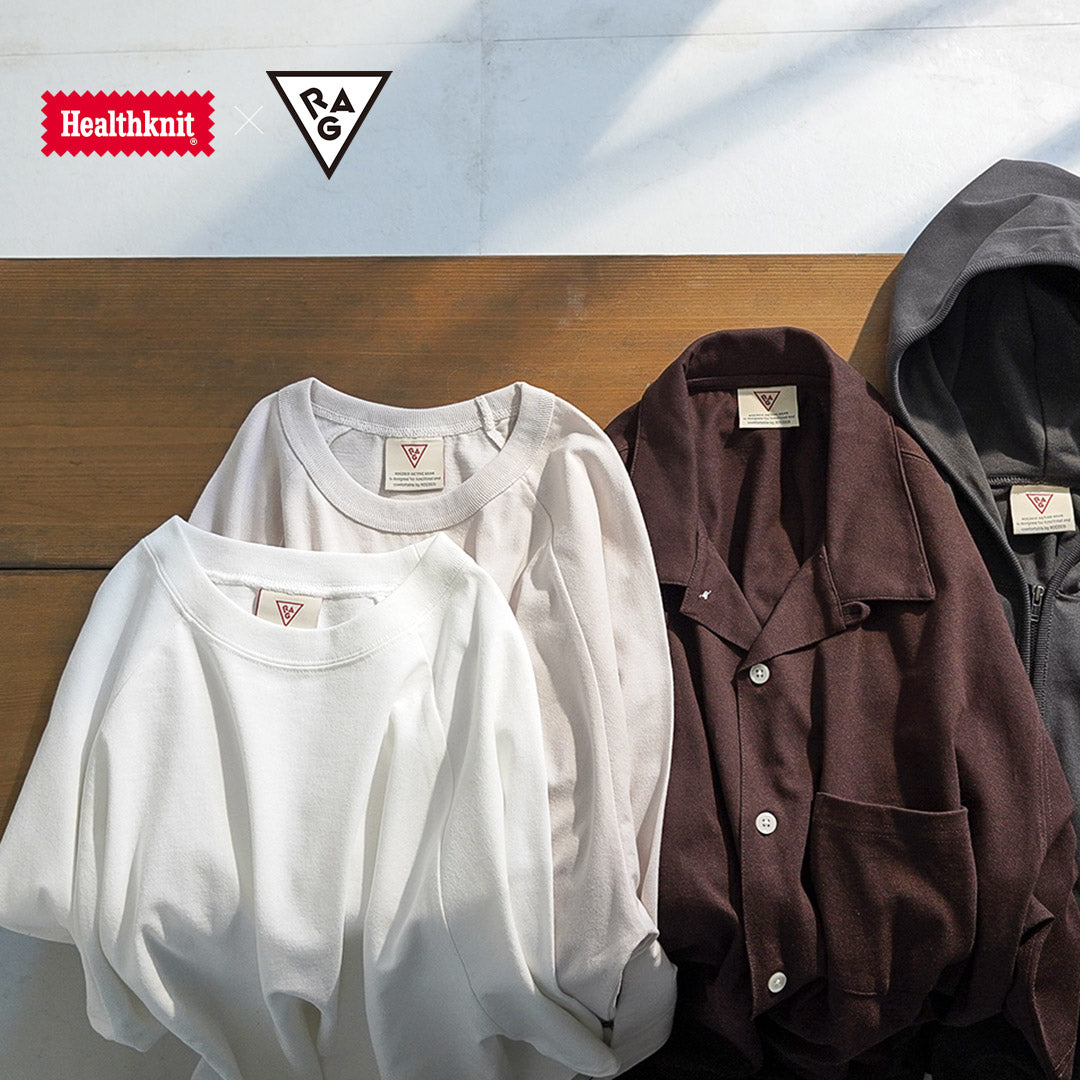 HEALTHKNIT / RAG Collaboration Long Sleeve Crewneck Open-End Dry Jersey Sweatshirt