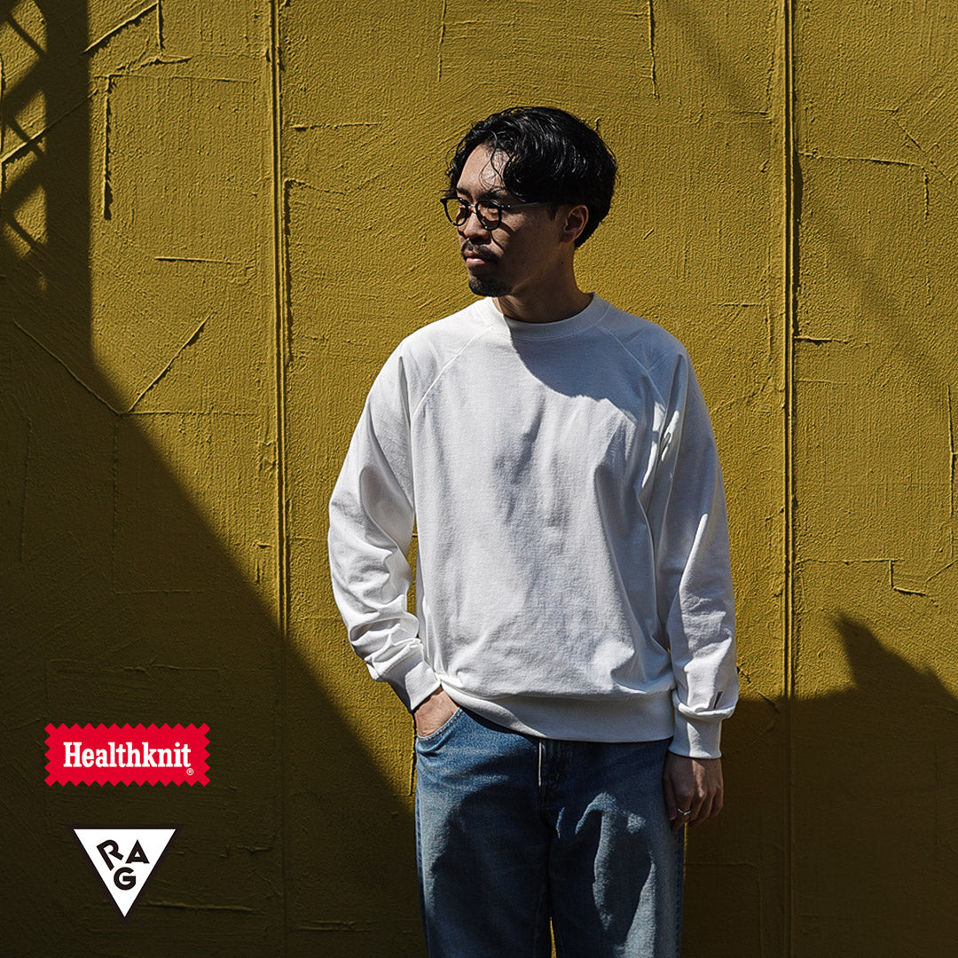 HEALTHKNIT / RAG Collaboration Long Sleeve Crewneck Open-End Dry Jersey Sweatshirt