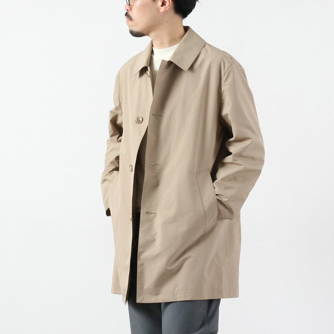 VÊTEMENTS MÉTÉO TRADITIONNELS / Manteau Balmacaan en taffetas de polyester léger boutonné Derby