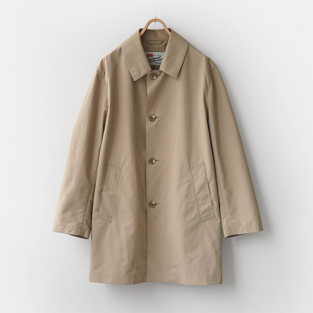 VÊTEMENTS MÉTÉO TRADITIONNELS / Manteau Balmacaan en taffetas de polyester léger boutonné Derby