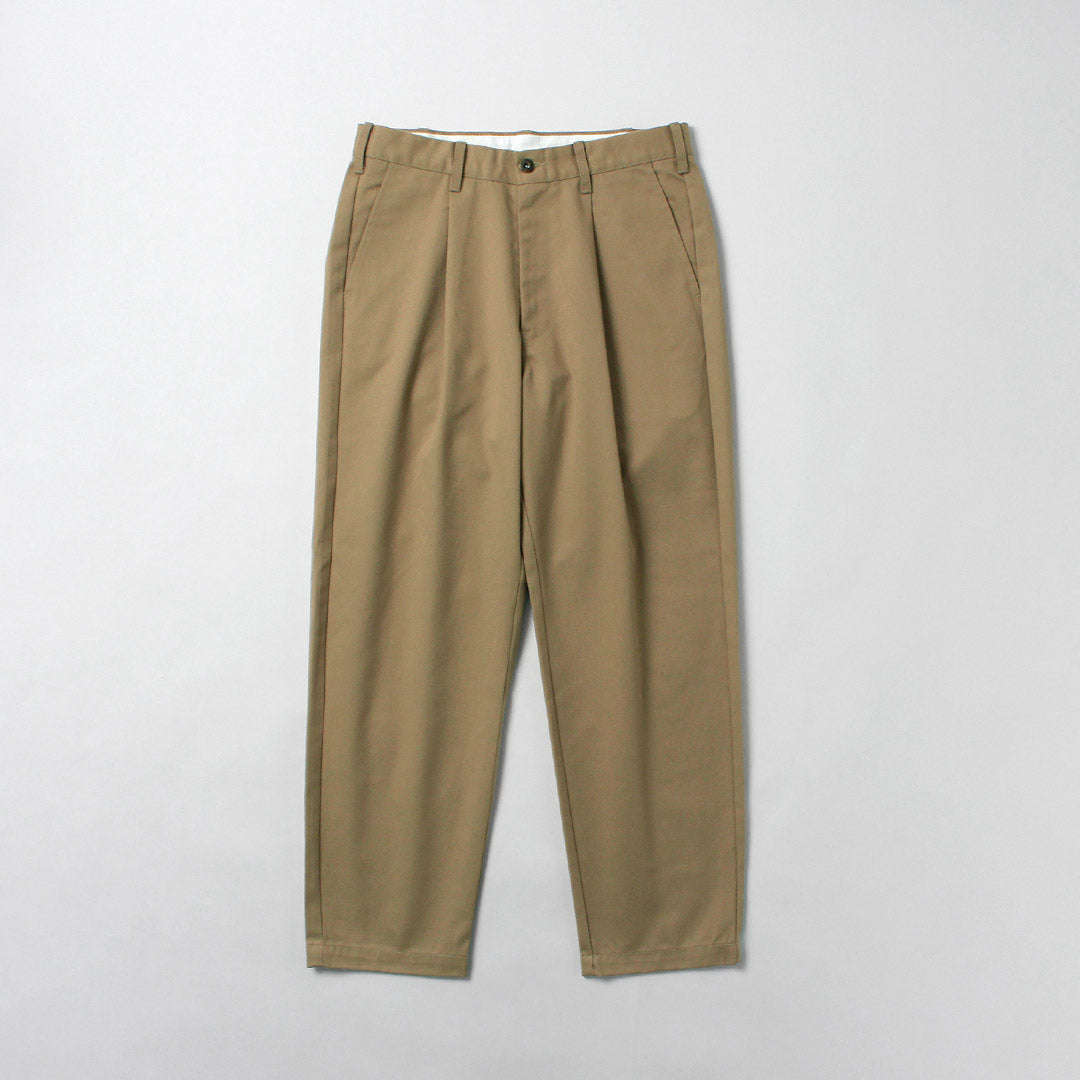 通用背帶褲 / Heritage T/C 寬鬆 1 折褲 Bio-Wash Stone Carver 斜紋棉布褲