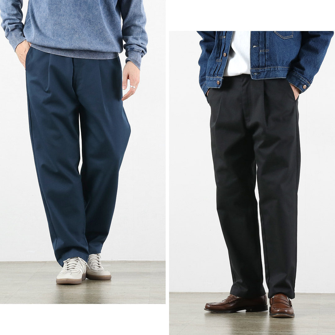 通用背帶褲 / Heritage T/C 寬鬆 1 折褲 Bio-Wash Stone Carver 斜紋棉布褲