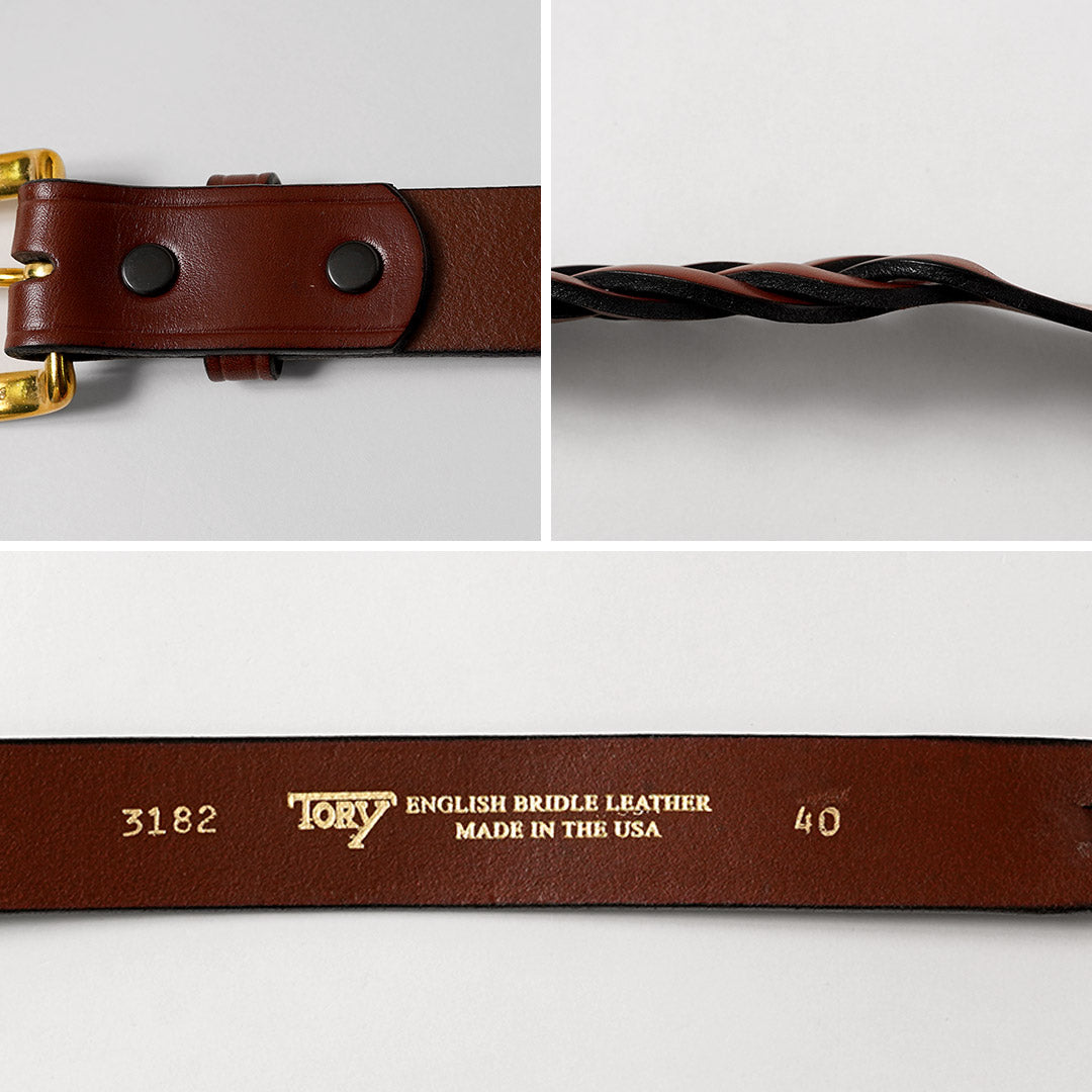 TORY LEATHER / 롱 팁 브레이드 벨트
