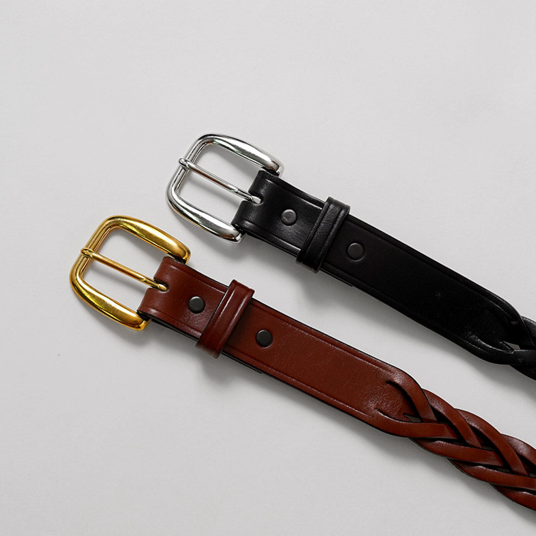 TORY LEATHER / 롱 팁 브레이드 벨트
